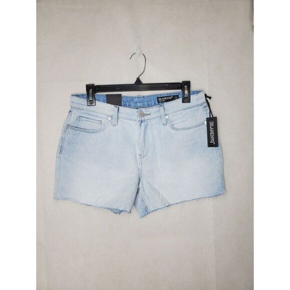 Blank NYC The Fulton Denim Roll Up Shorts Light Wash Raw Hem 100% Cotton - Picture 5 of 12